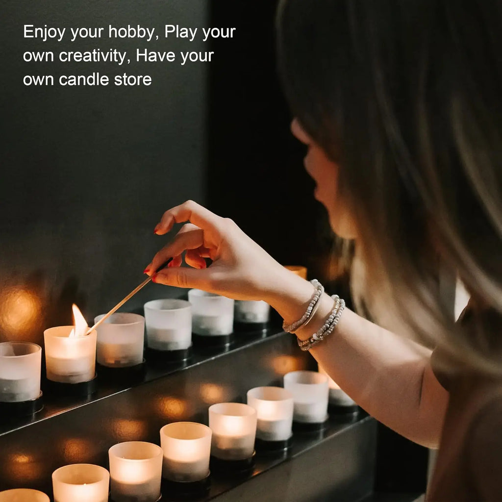 1LB Soy Wax Candle Making Kit – DIY Wicks, Stickers & Centering Candle Making Kit Zpaxo