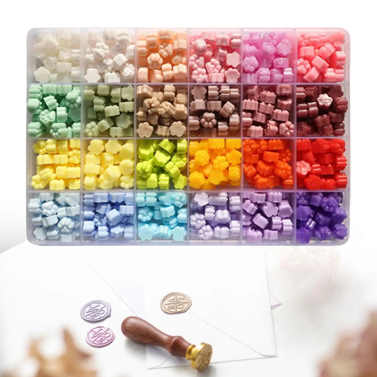 576pcs Sealing wax beads Set DIY Hand Wax Sealing stamp Enamel Wax Particles Kitb for Wedding Holiday Thanksgiving Wax Seal bead Zpaxo