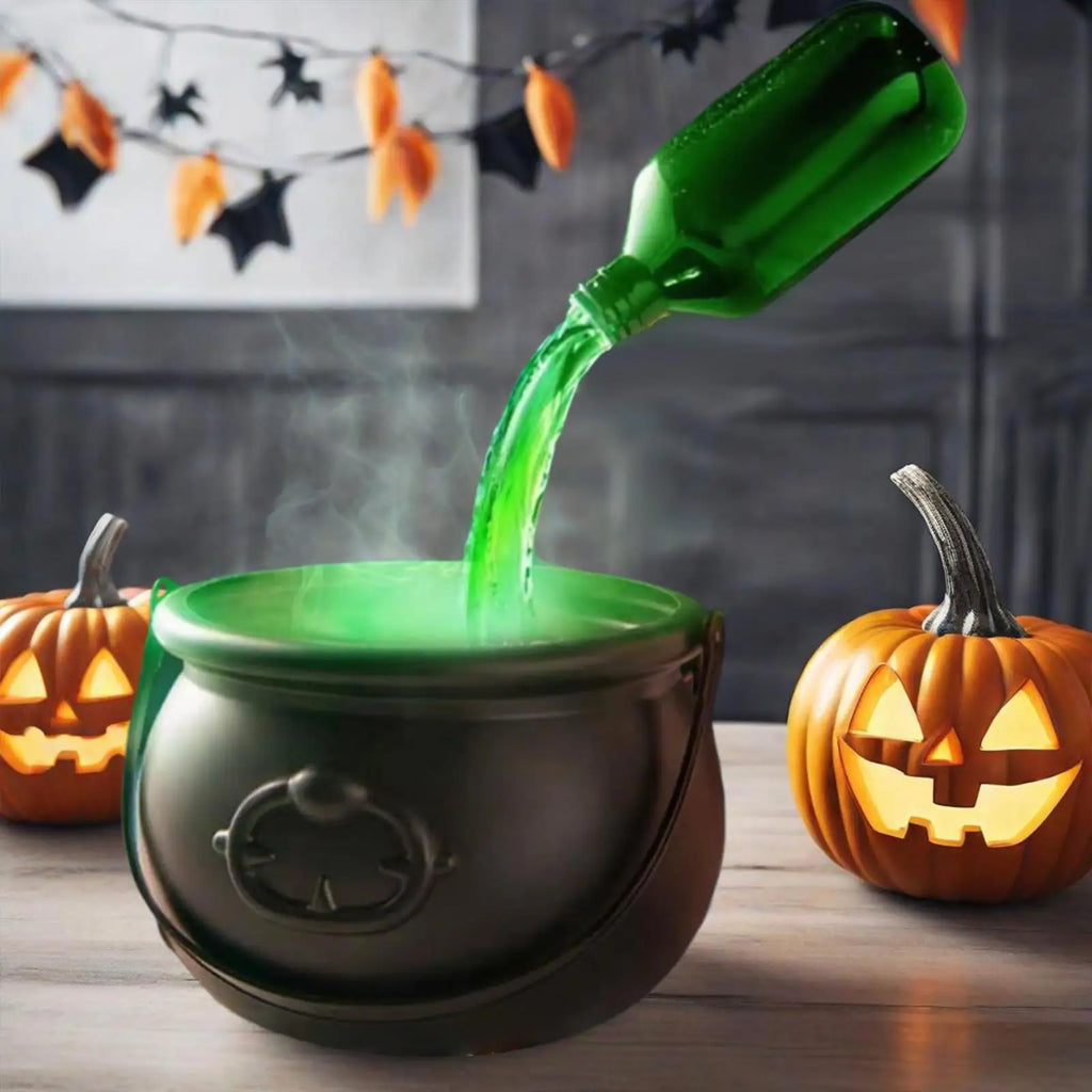 Halloween Witch Cauldron Mist Maker with Lights & Fog Halloween Mist Maker Zpaxo