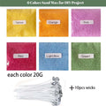Pearled Sand Wax Candle Kit – 6 Colors, 10 Wicks | DIY Crafts Candle Making Kit Zpaxo each 20g 10wick