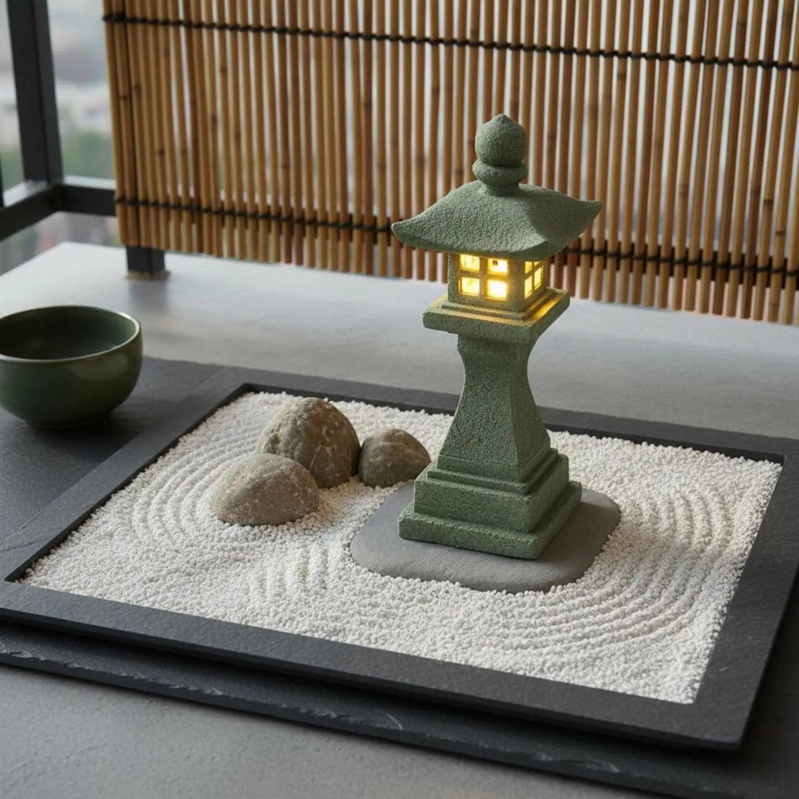 Japanese Stone Lantern Miniature Pagoda – Zen Tabletop Decor Decorative Stone Lantern Zpaxo