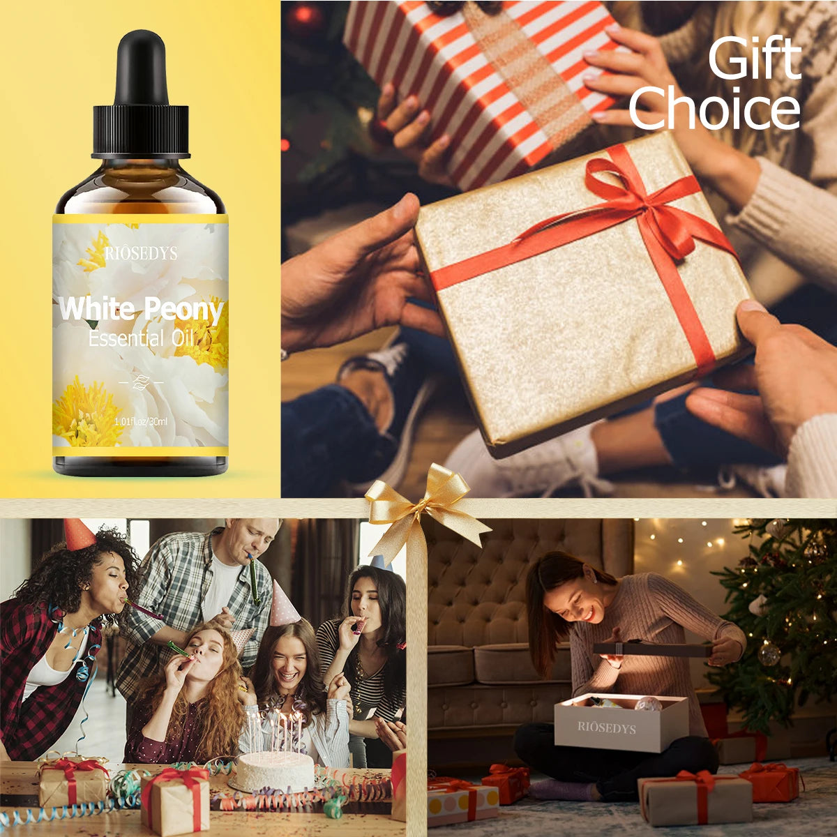 White peony essential oil, a blend of various fragrances, is suitable for body massage and aromatherapy, moisturizes Zpaxo