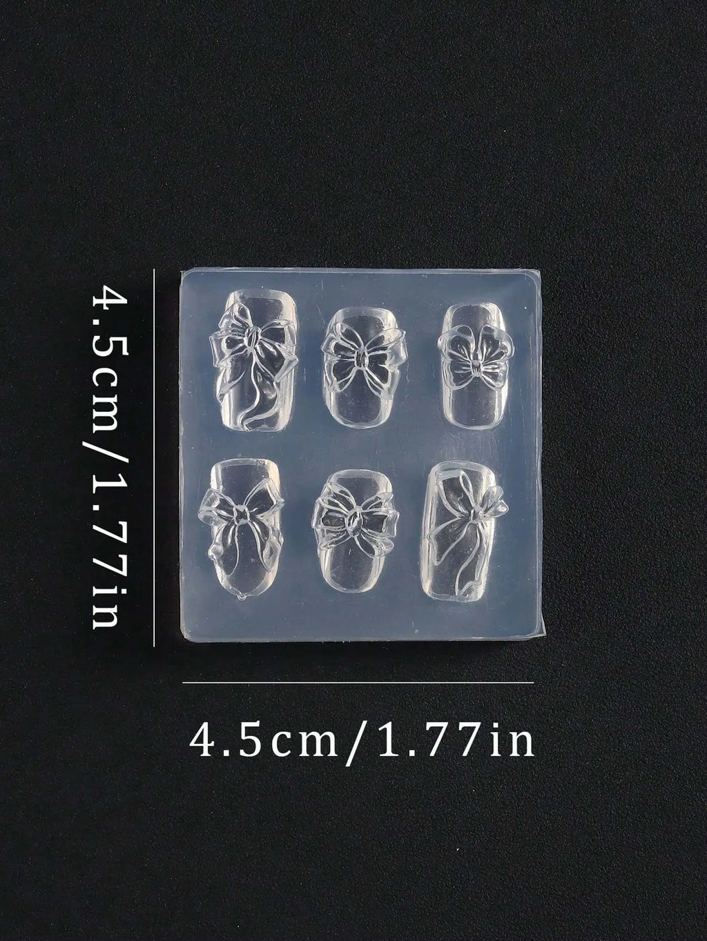3D Ribbon Bowknot Silicone Nail Art Mold – DIY Carving Template Nail Art Mold Zpaxo 1pc