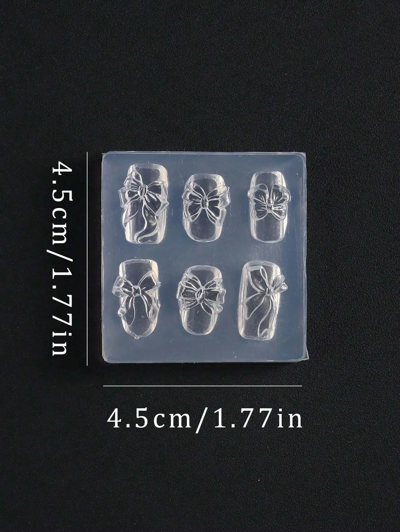 3D Ribbon Bowknot Silicone Nail Art Mold – DIY Carving Template Nail Art Mold Zpaxo 1pc