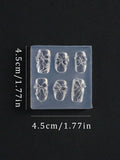 3D Ribbon Bowknot Nail Art Silicone Mold – DIY Bow Tie Template Nail Art Mold Zpaxo 1pc