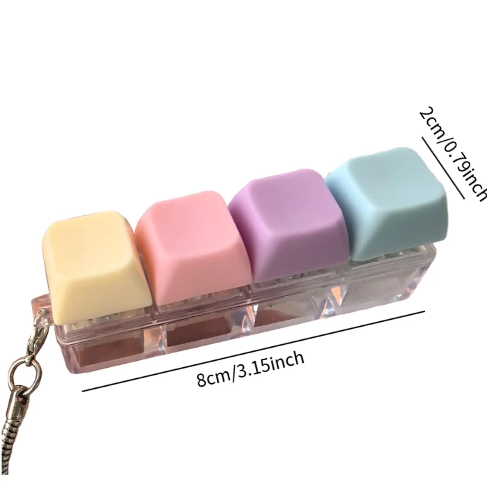 9-Key Fidget Keyboard Keychain – Stress Relief Toy for Adults Fidget Keychain Toy Zpaxo 4 Key