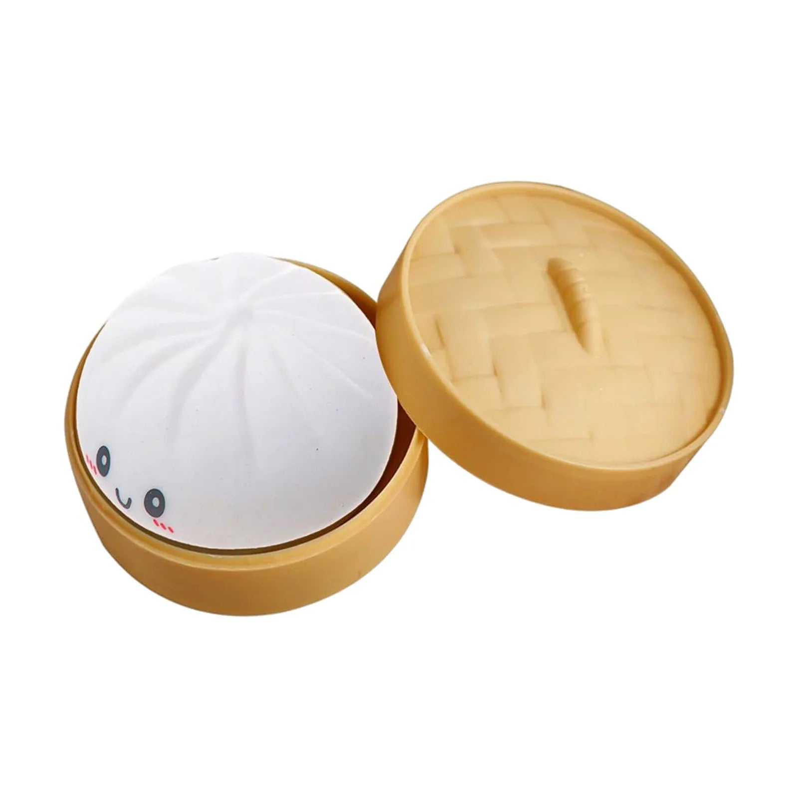 Dumpling Ball Squeeze Fidget Toy – Cute Bun Stress Relief Gift Squeeze Fidget Toy Zpaxo White