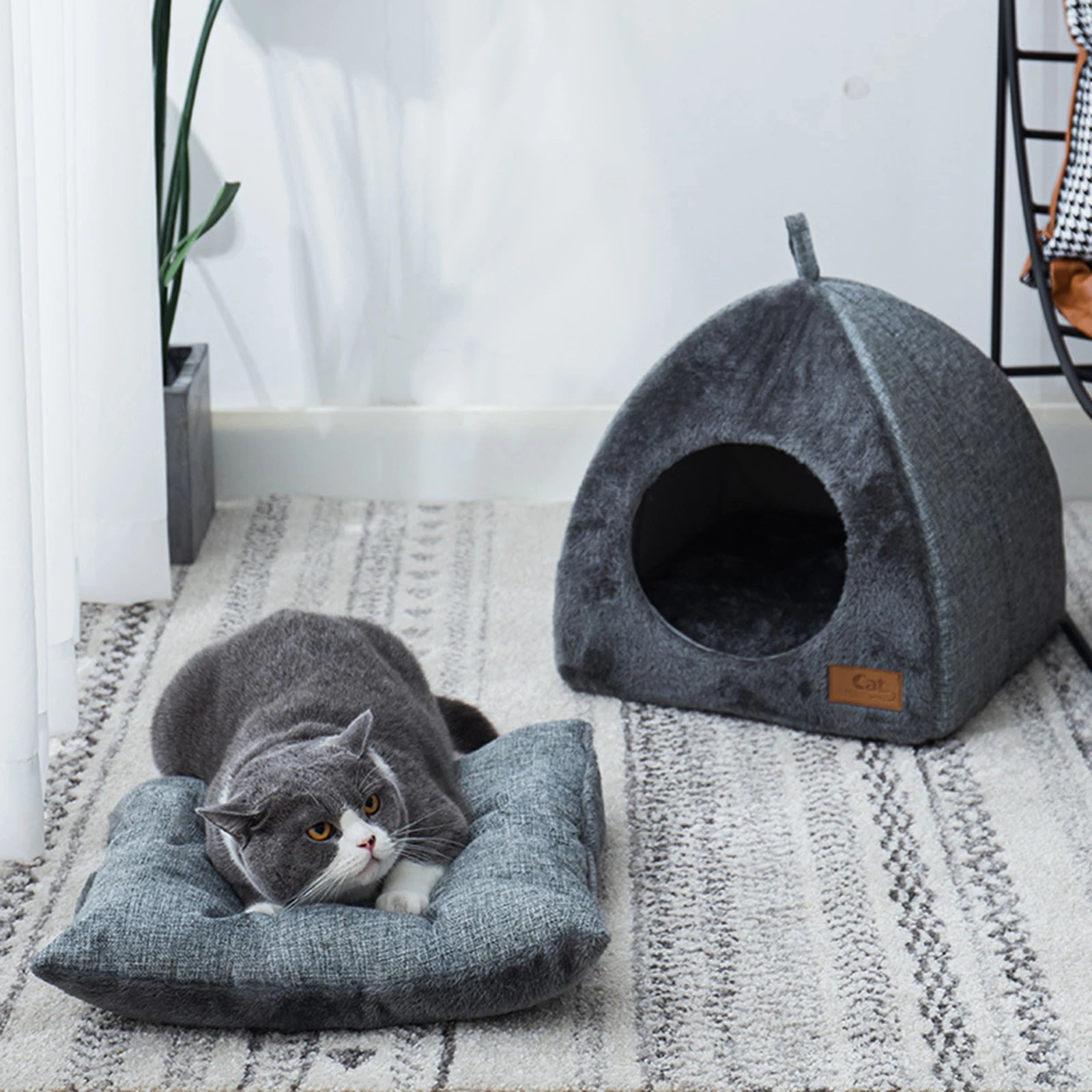 Pad Nest Sleeping Bed Cushion Soft Basket Warm Puppy Mat Kennel Cats Zpaxo