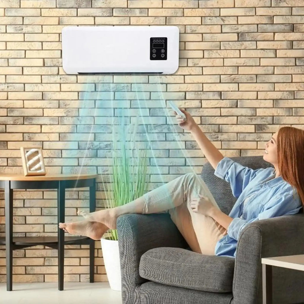 Wall Mounted Split Air Conditioner Summer Smart Heating Cooling Wind Device with Timer Air Conditioner for Living Room Bedroom Zpaxo