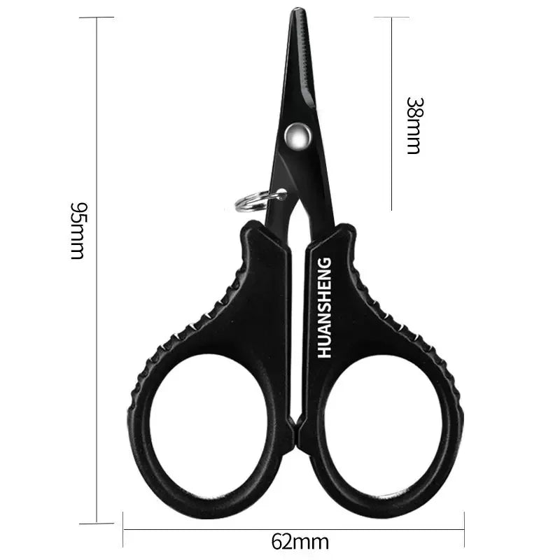 Fishing Line Scissors Braided Stainless Steel Retractable Lanyard Zpaxo Scissors