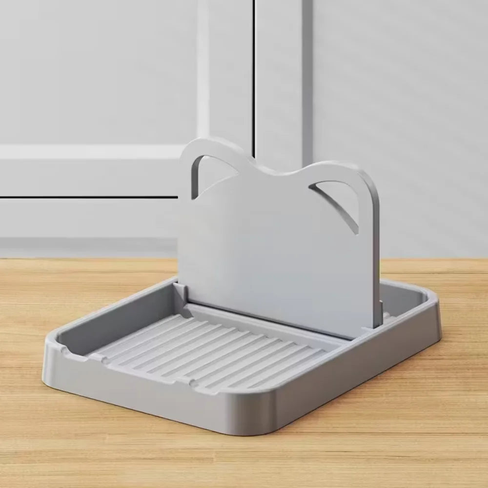 Kitchen Counter Spoon Rack Pot Lid Multi-purpose Small Tools Keep Zpaxo Grey