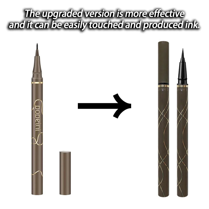 0.05mm slim eyeliner is smooth and durable, slim, quick-drying, long-lasting eyeliner, 4 colors, waterproof, non-smudging Zpaxo