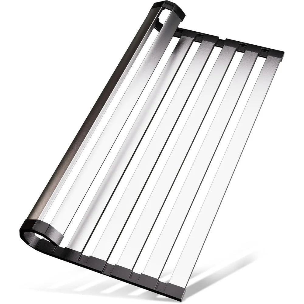 304 Stainless Steel Kitchen Sink Drain Rack Foldable Dish Drainer Zpaxo