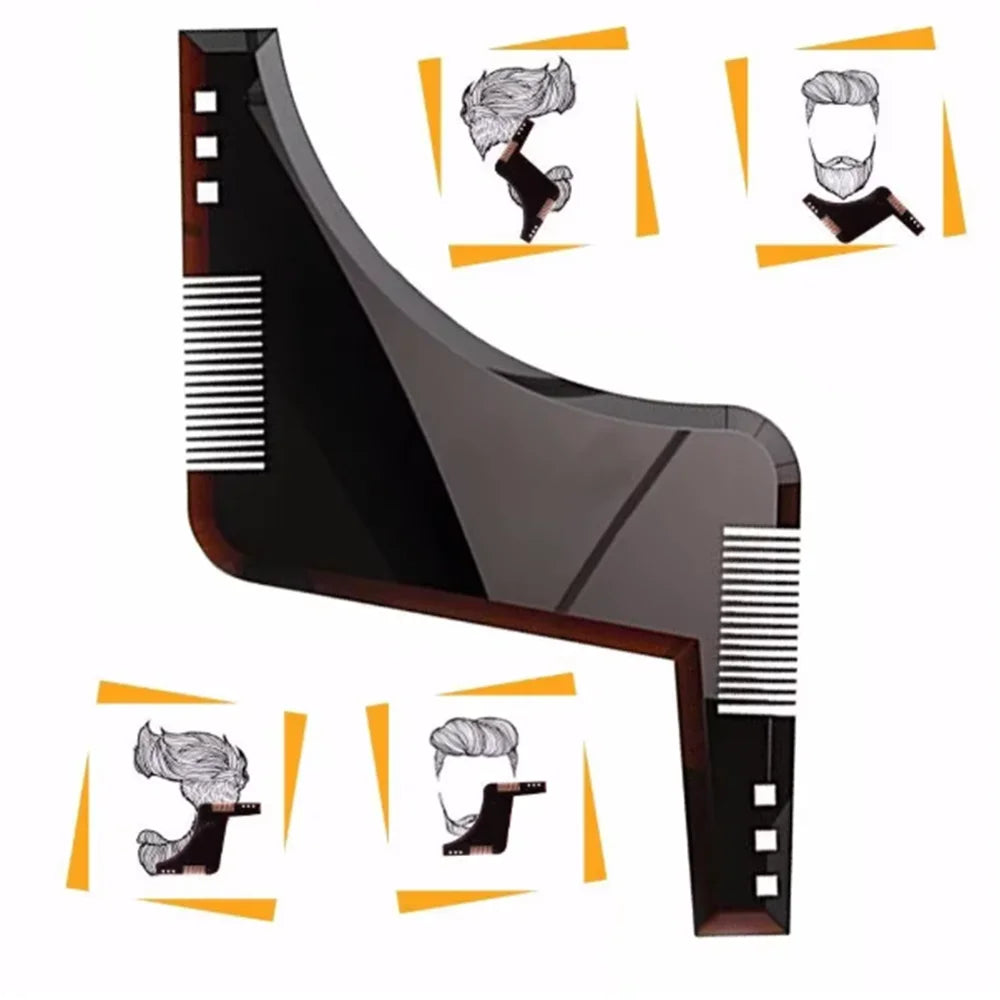 1PC Men Beard Styling Template Stencil Beard Comb for Men Lightweight and Flexible Fits All-In-One Tool Beard Shaping Tool Zpaxo