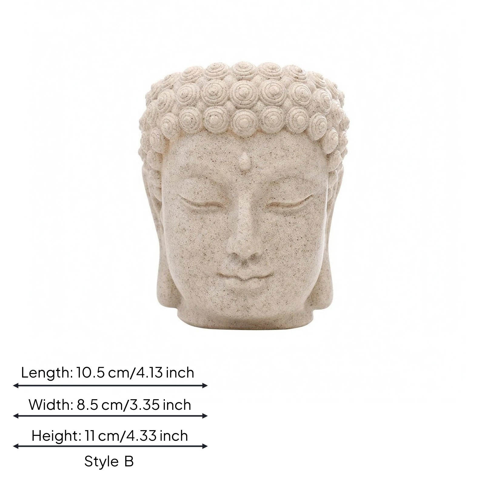 Buddha Head Planter – Resin Meditation Face Flower Pot Resin Buddha Planter Zpaxo 10.5x8.5x11cm