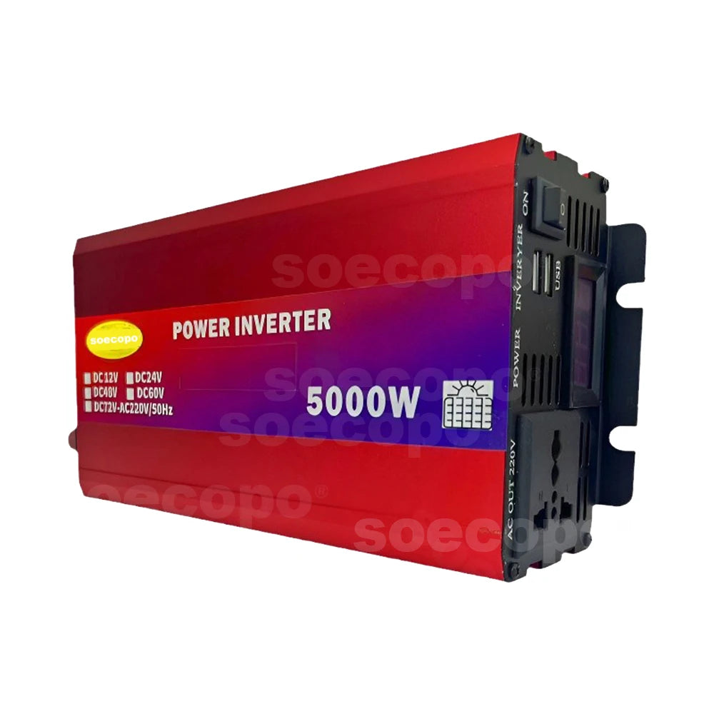 Heavy-Duty DualVoltage Inverter 4000W 5000W 12V24V/48V60V/72V to 220V with LCD Display USB Charging and Comprehensive Protection Zpaxo