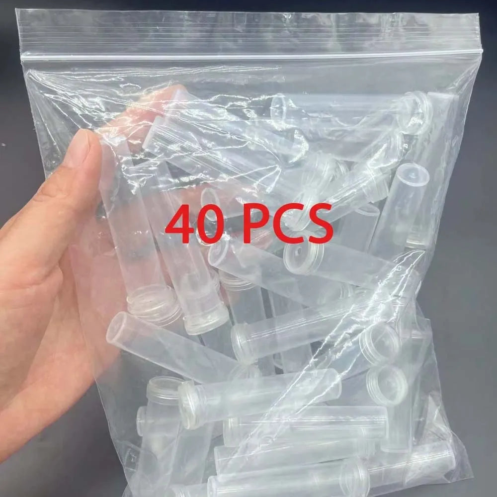 5/20/40Pcs Floral Water Tubes Clear Plastic Flower Vials with Caps for Flower Arrangement Decoration Zpaxo 40PCS