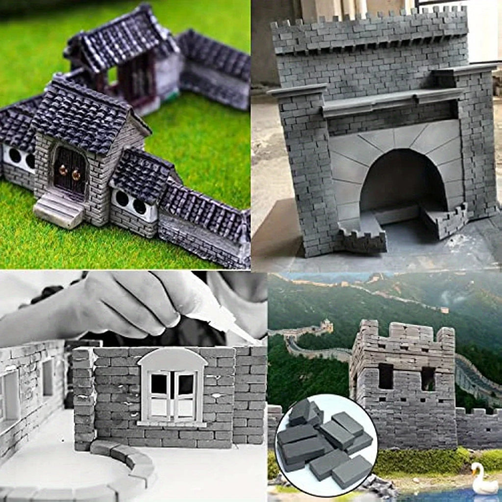 1:35 Scale Mini Bricks 150/200pc – Miniature Dollhouse & Diorama Miniature Scale Bricks Zpaxo