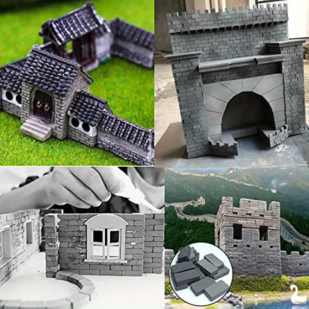 1:35 Scale Mini Bricks 150/200pc – Miniature Dollhouse & Diorama Miniature Scale Bricks Zpaxo