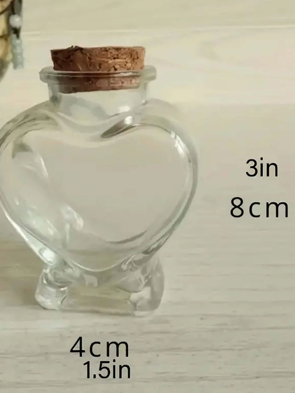Mini Heart-Shaped Glass Bottles with Cork Stoppers | DIY Crafts Mini Glass Craft Bottles Zpaxo