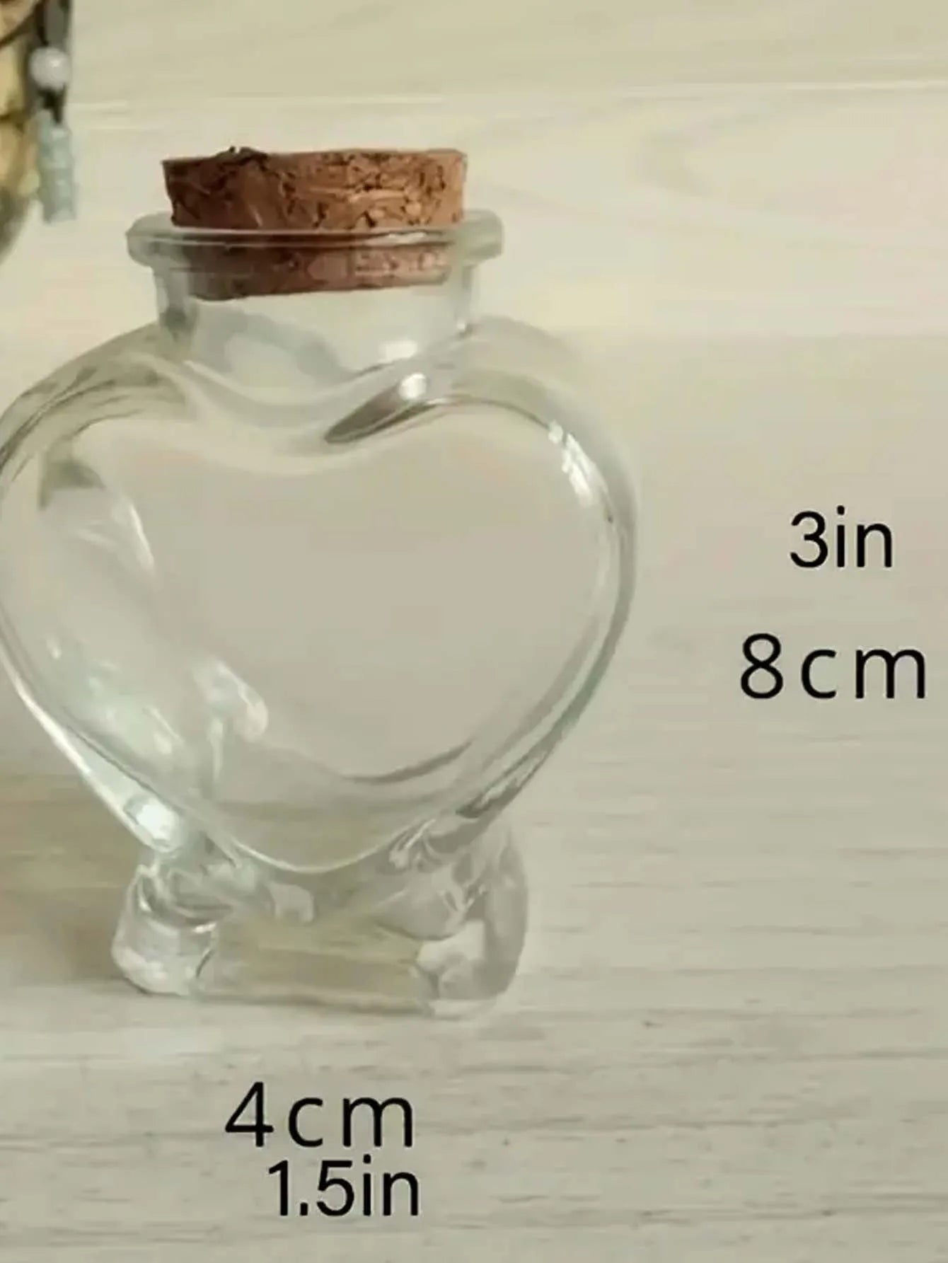 Mini Heart-Shaped Glass Bottles with Cork Stoppers | DIY Crafts Mini Glass Craft Bottles Zpaxo