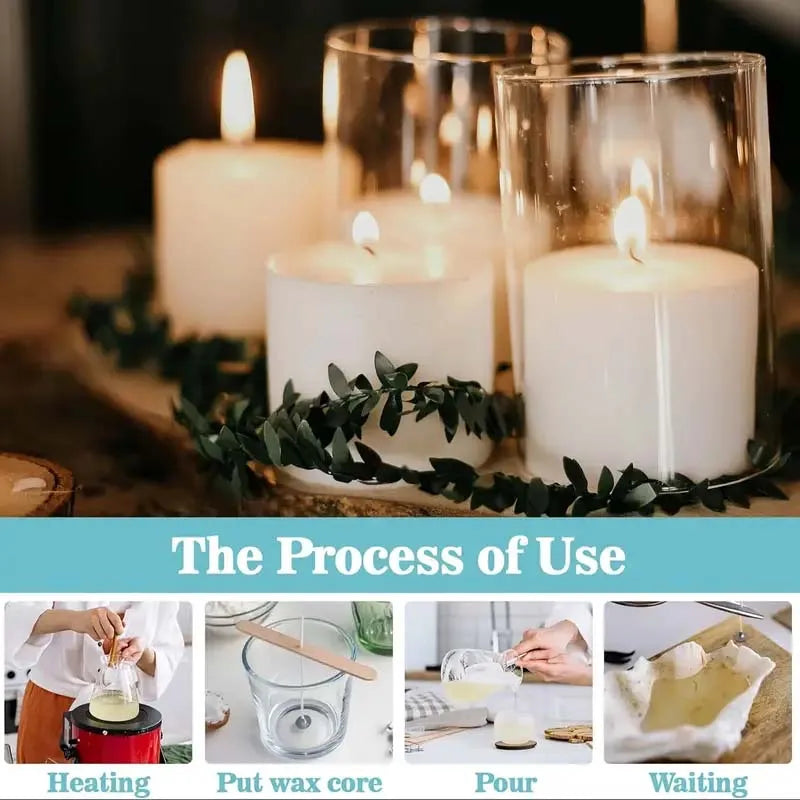 Beeswax Candle Making Kit – 200g Wax, Wicks & Holders Candle Making Kit Zpaxo