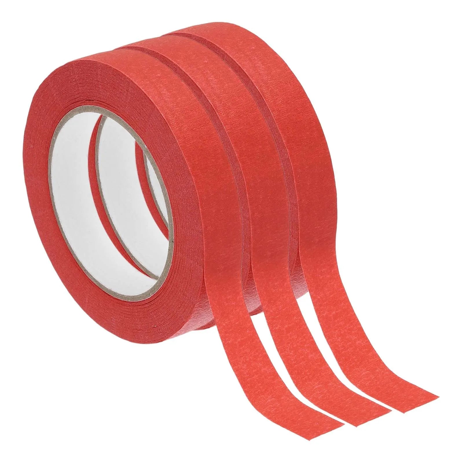 3pcs Red Paper Tape-Strong Adhesive Crafting Tape,for Painting,Masking,DIY, Scrapbooking, Gift Wrapping for Artists Zpaxo 3pcs