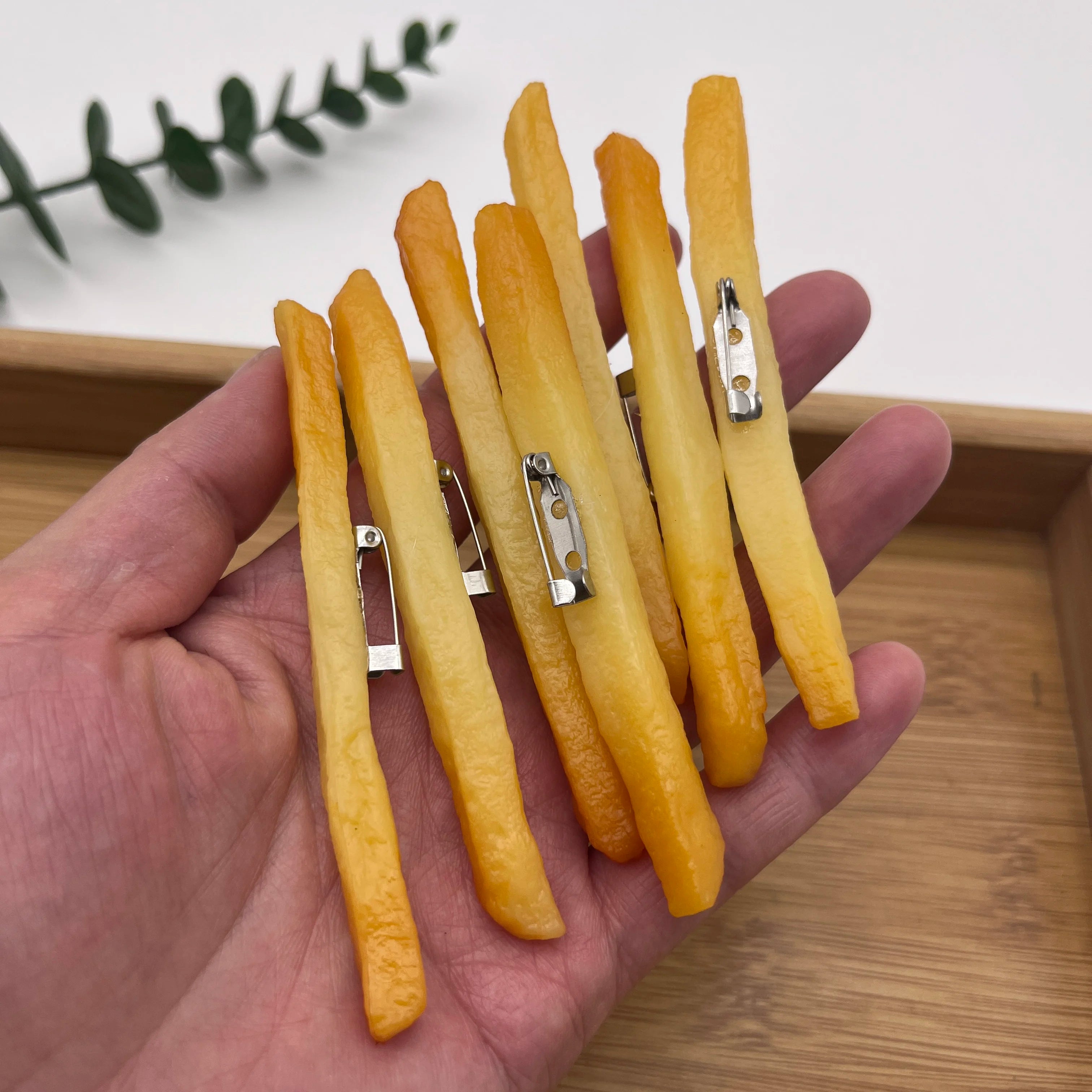 Cute Fries Brooch Pin – Novelty Food DIY Jewelry Accessory Novelty Brooch Pin Zpaxo 3PCS