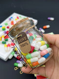 100pcs Message Capsule In Bottle Transparent Letter Love Pill Emoticon Smile Pills With Roll Paper Wedding Valentine's Gift Zpaxo style 2