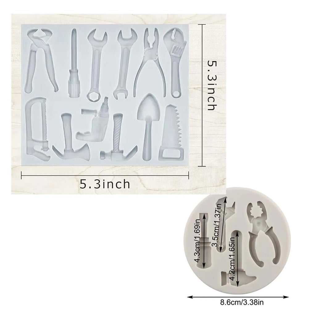 Construction Tools Fondant Silicone Mold for Cake & Candy Fondant Silicone Mold Zpaxo