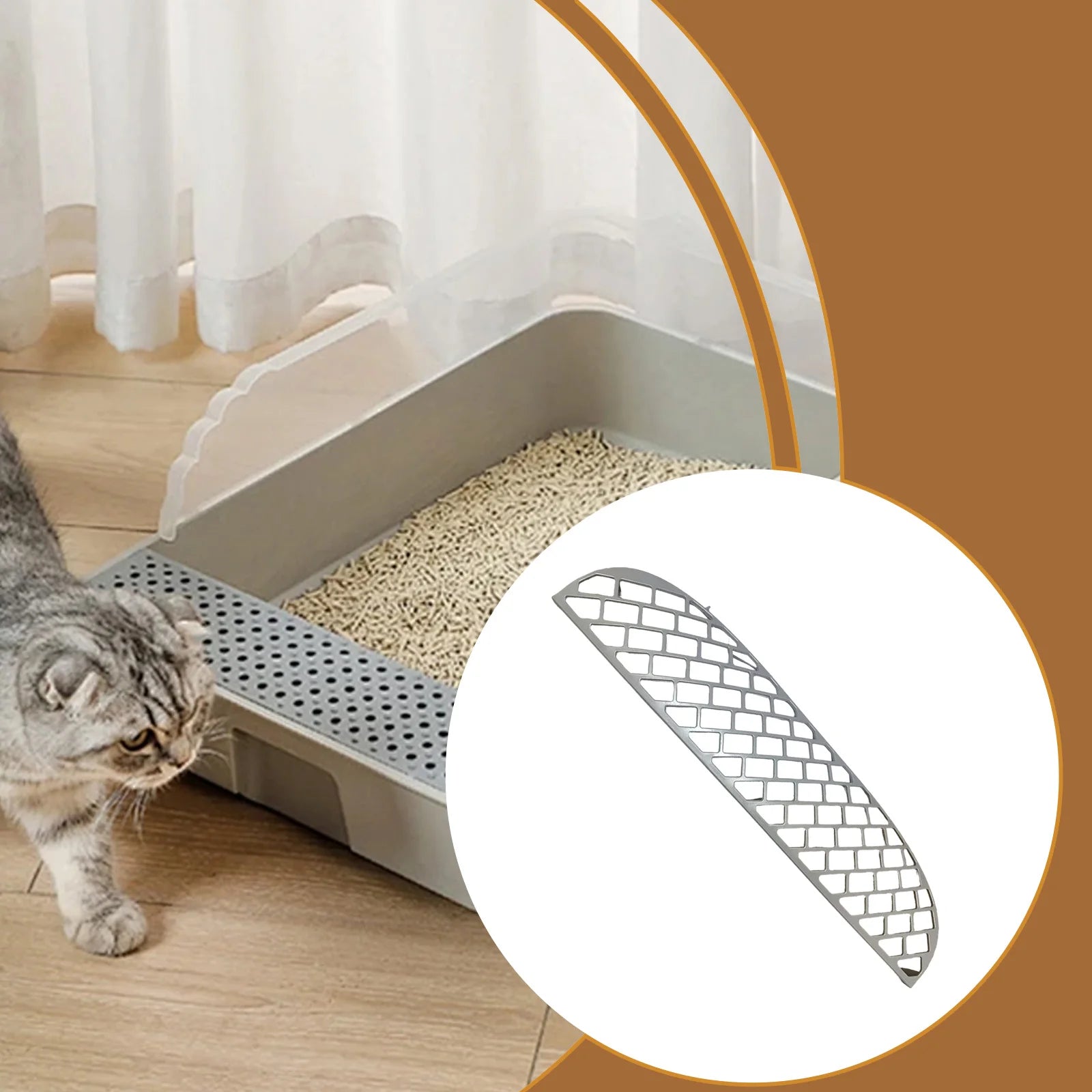 16inch Tofu Cat Litter Filter Directly Replace for x30 Self Cleaning Litter Box Cat Litter Strainer Box Replace Easy to Install Zpaxo