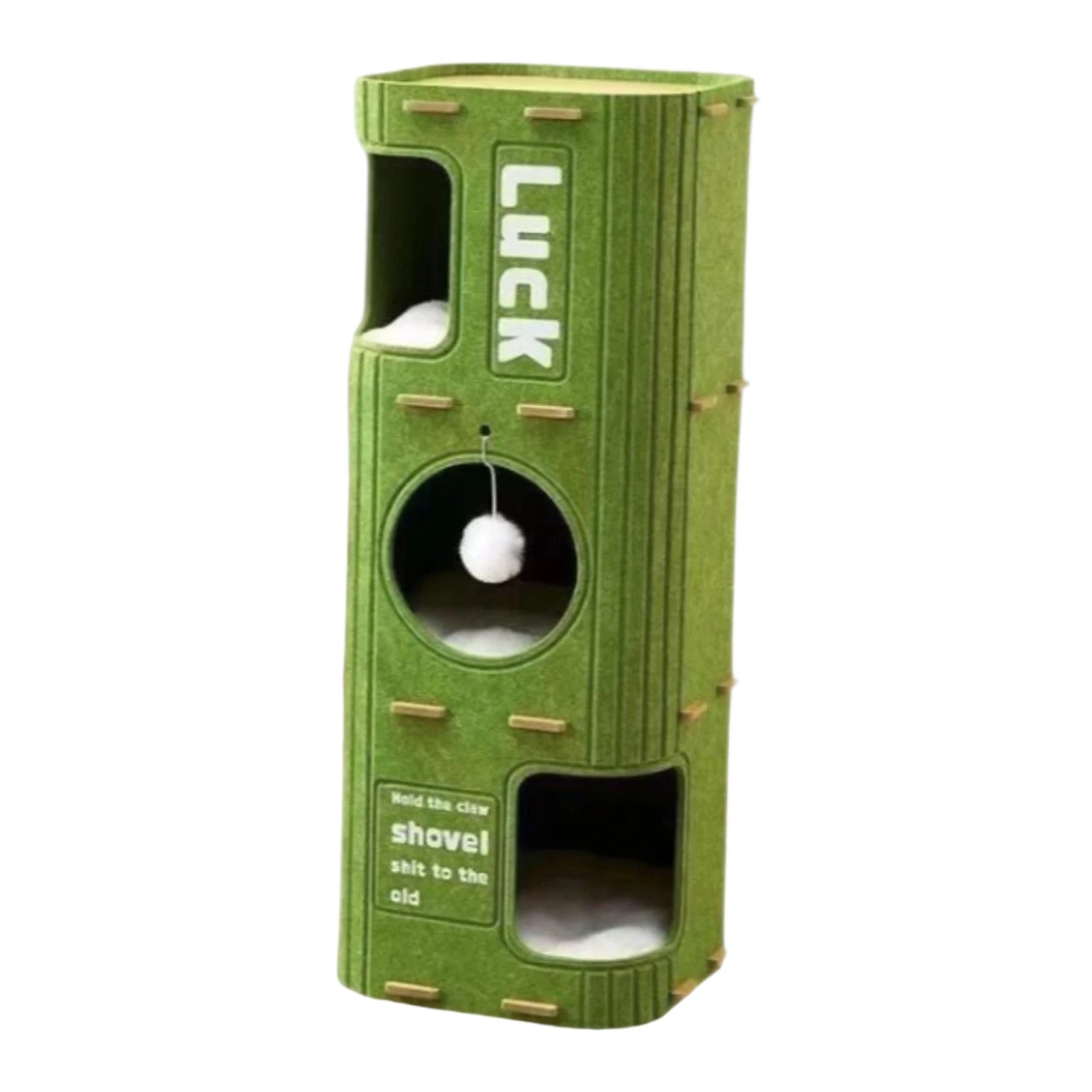 2-3 Tier Cat Tree House with Scratching Post & Hanging Ball Cat Tree House Zpaxo 3 Tiers Green