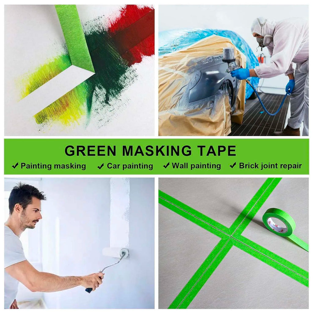 3-Roll Multi-Color Painters Masking Tape – Red Yellow Green Craft Masking Tape Zpaxo