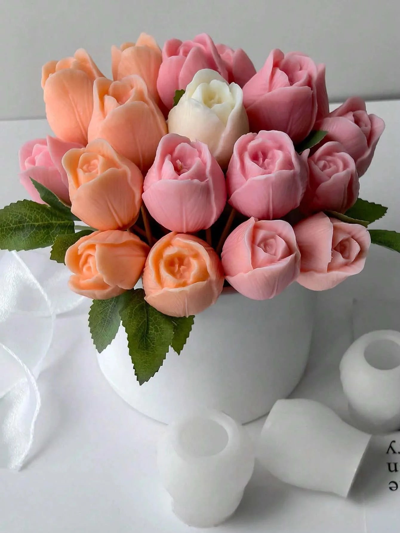 2/3PCS Tulip Flower Silicone Molds 3D Floral Resin Candle Soap Mold Flower Chocolate Cake Decoration Mold Zpaxo