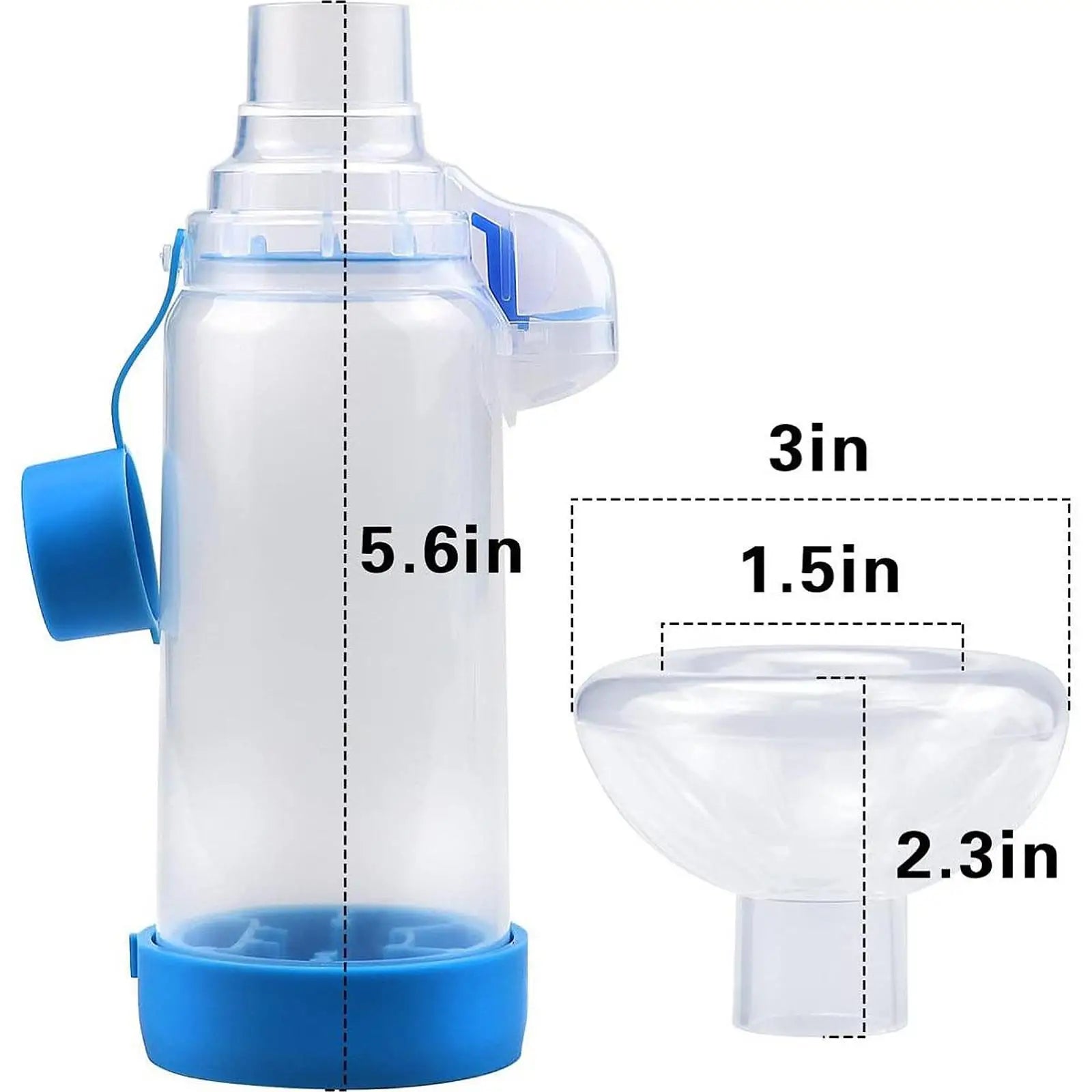 Pet Inhaler Spacer Chamber for Small Dog Pets Portable Travel Cats Use Nebulizador Inhaler Mask Animal Breathing Apparatus Zpaxo M- 175ml