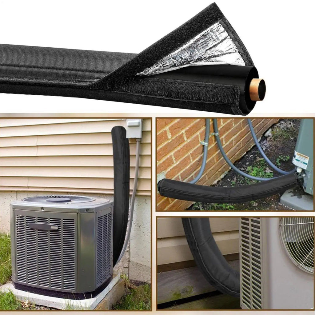 Heating and Cooling Pipe Insulation Cover for Air Conditioning Line Set High Temperature Resistant Insulation Wrap Waterproof Zpaxo