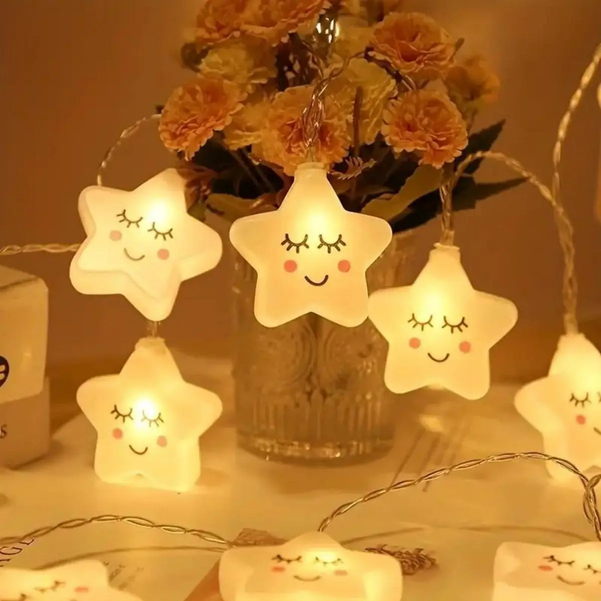 Star LED String Lights Battery Powered Decorative Decorations Zpaxo