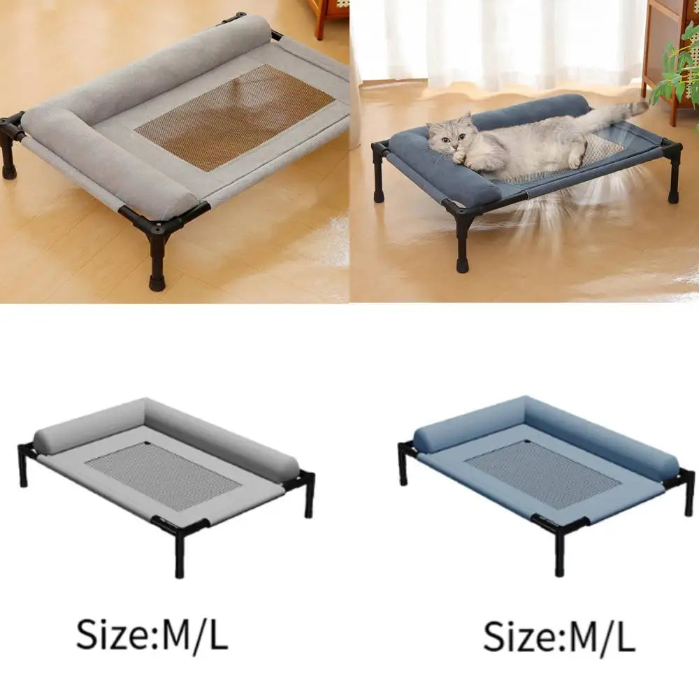 Elevated Cooling Raised Pet Bed – Breathable Dog & Cat Hammock Raised Pet Bed Zpaxo