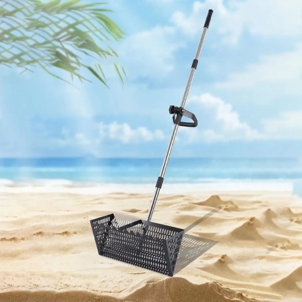 Handheld Sand Sift Rake Beach Mesh Shovel Sea Food Catcher Ergonomic Sharp Teeth Sifter for Gardening Soil Loosening Camping Zpaxo