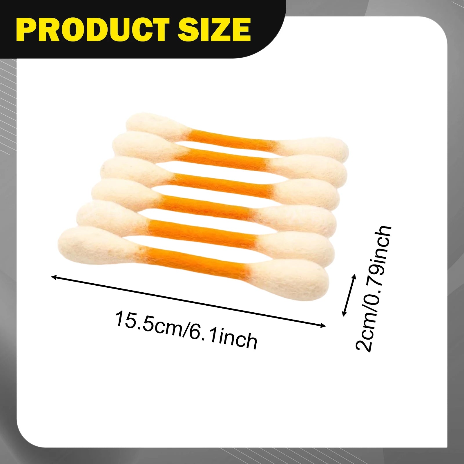6pcs Cat Swabs Cat Toy for Indoor Cats Kittens Entertainment Cute Interactive Toy Exercise and Play Wood Cotton Pet Supplies Zpaxo 6PCS Orange