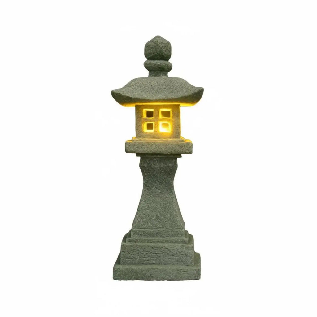 Japanese Stone Lantern Miniature Pagoda – Zen Tabletop Decor Decorative Stone Lantern Zpaxo 15x5x5cm