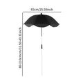 Outdoor Plant Umbrella Shade Cover Adjustable Height Canopy Telescopic for Garden Lawn Patio Flowers Potted Yard Reusable Decor Zpaxo Black