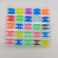 25/36pcs Home Sewing Machine Bottom Thread Bobbin Set Sewing Accessories Clear Plastic Spools with Storage Box for Brother Janom Zpaxo 25PCS colorful