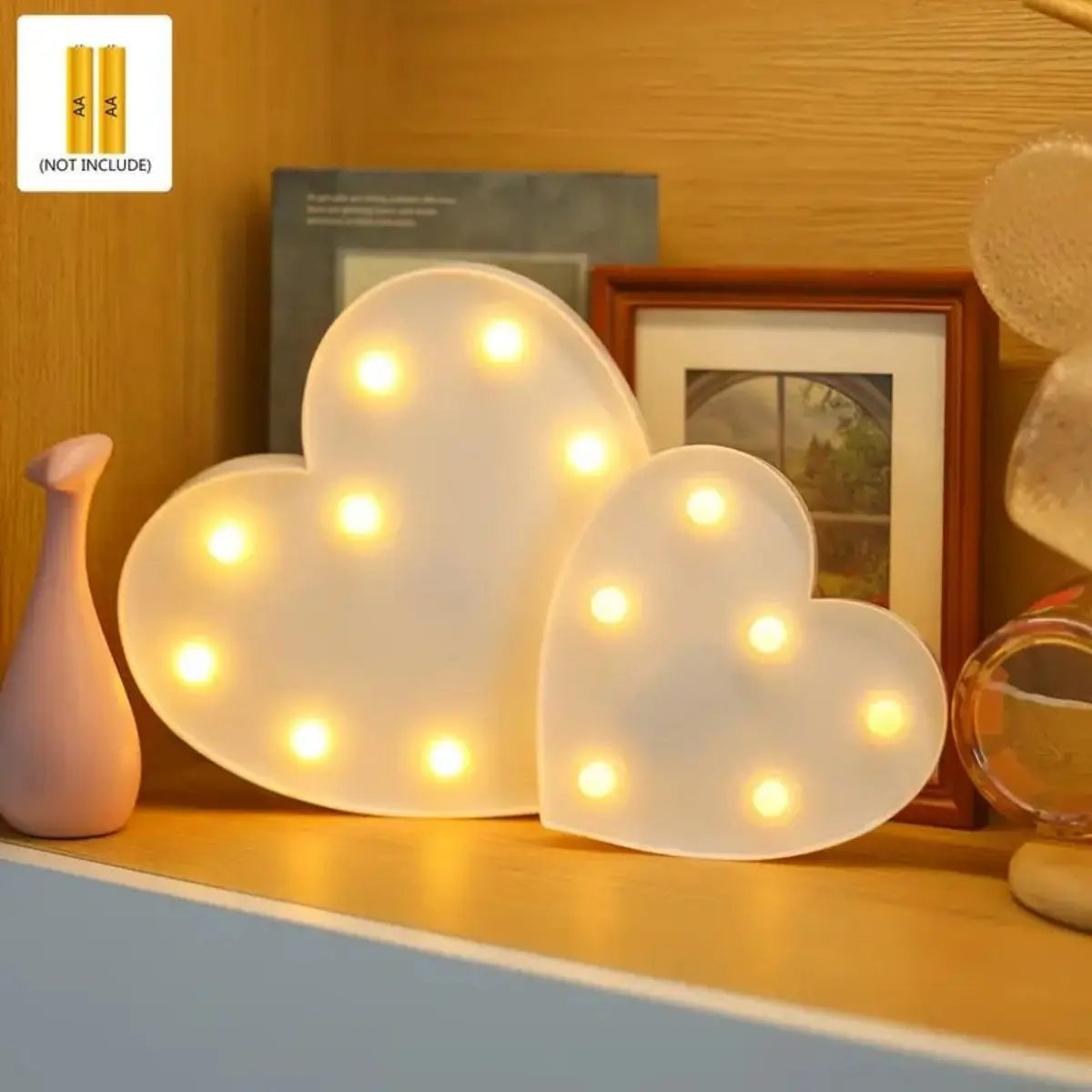 LED Letter Love Heart Lights Proposal Marriage Romantic Confession Zpaxo