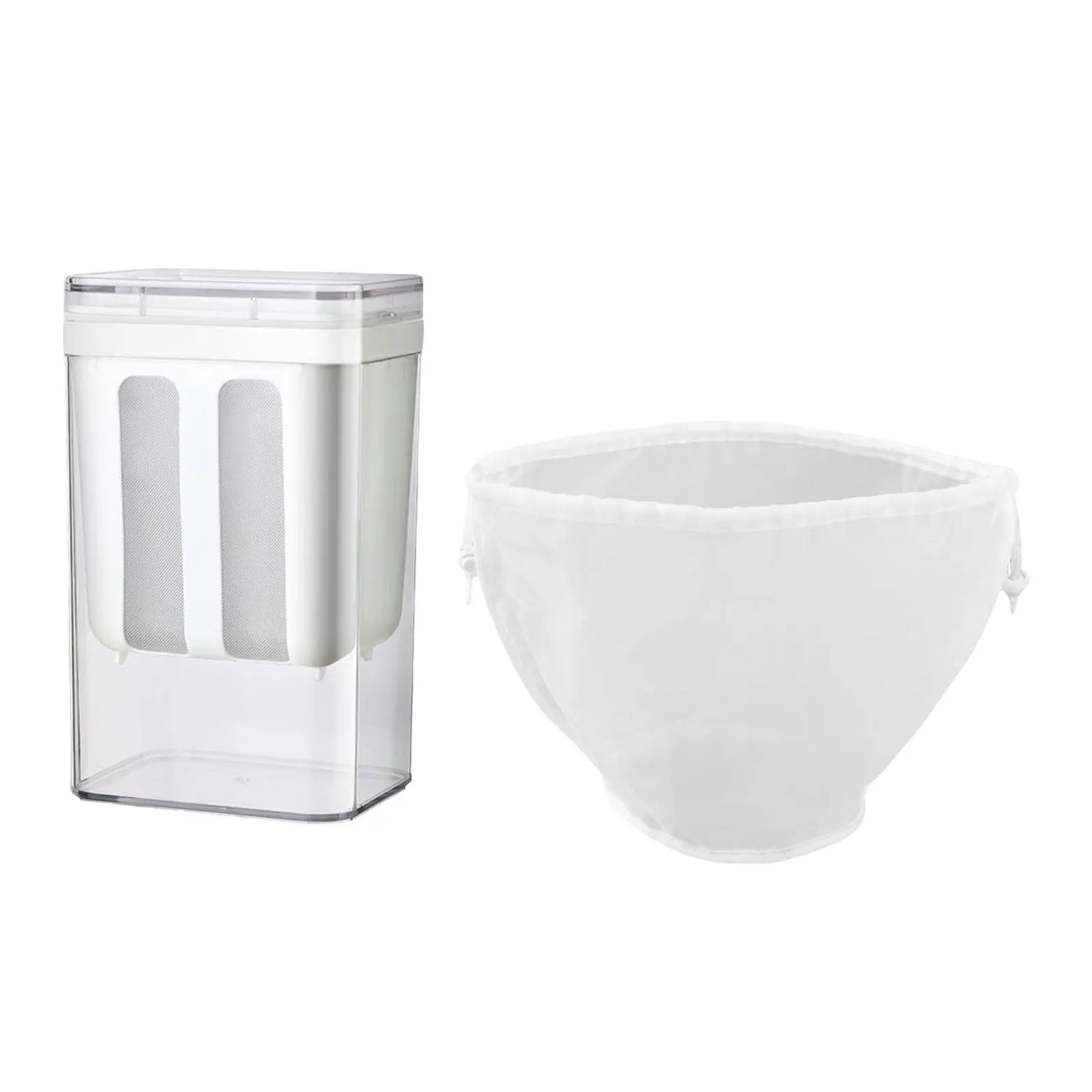 400ML Yogurt Strainer Maker whey separator with Mesh Jar Lid Kitchen Tools Yogurt Filter Food Strainer for Desserts Cheese Zpaxo 1800ml