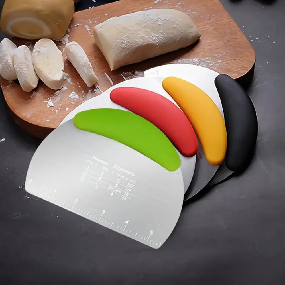 Stainless Steel Pastry Cutter Scraper Multi-functional Baking Tool Zpaxo