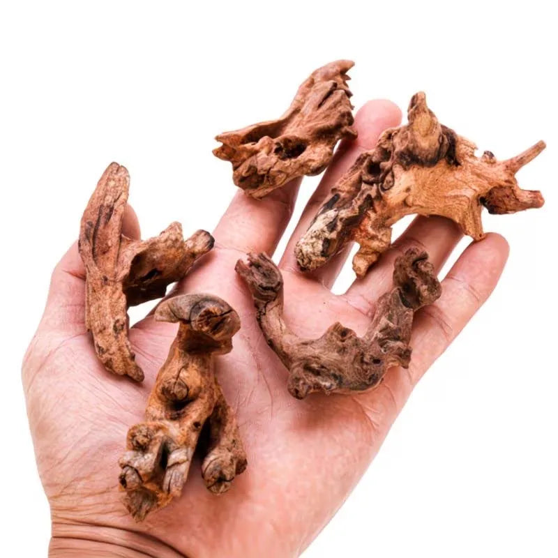 5-10cm Driftwood for Aquarium Fish Tank Wood Natural Aquarium Wood Smooth Decorations for Aquascaping Micro-aquariums Hardscape Zpaxo