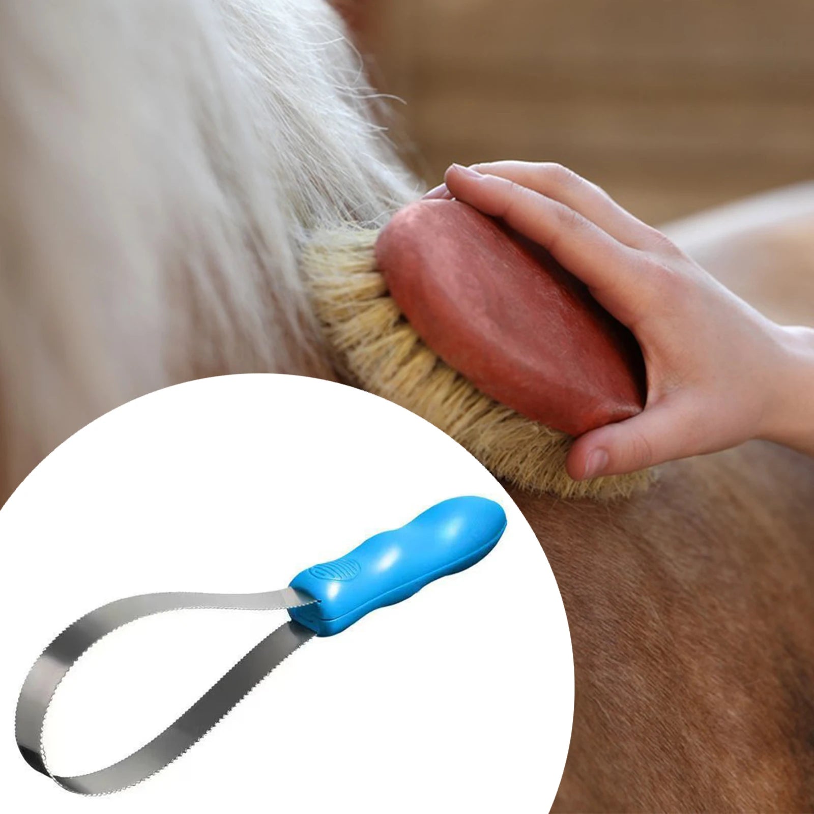 Double-Sided Horse Grooming Comb & Scraper for Dogs & Livestock Horse Grooming Comb Zpaxo