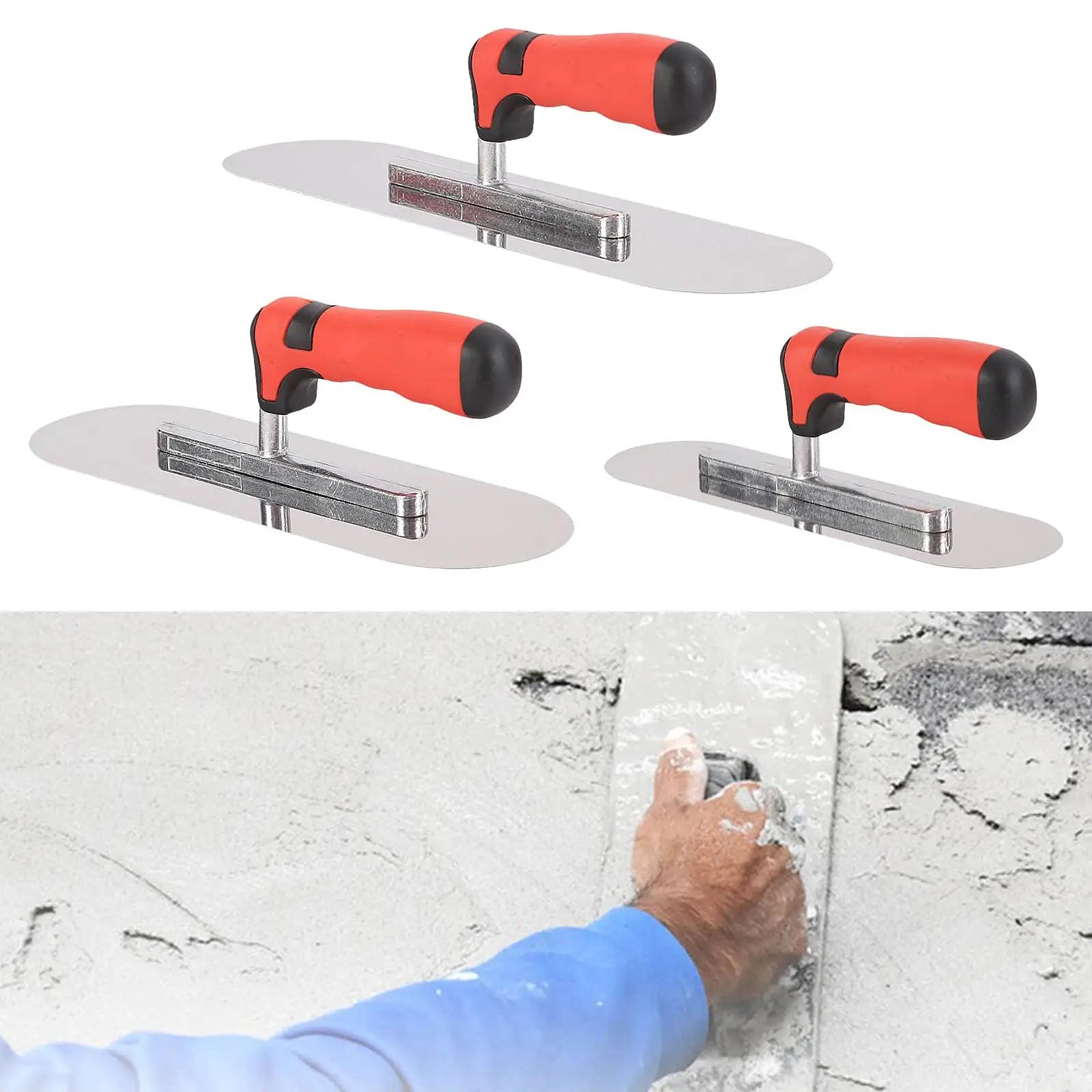Stainless Steel Plastering Trowel for Drywall Plastering Construction Cement Tiling Scraping Concrete Flat Finishing Trowel Zpaxo