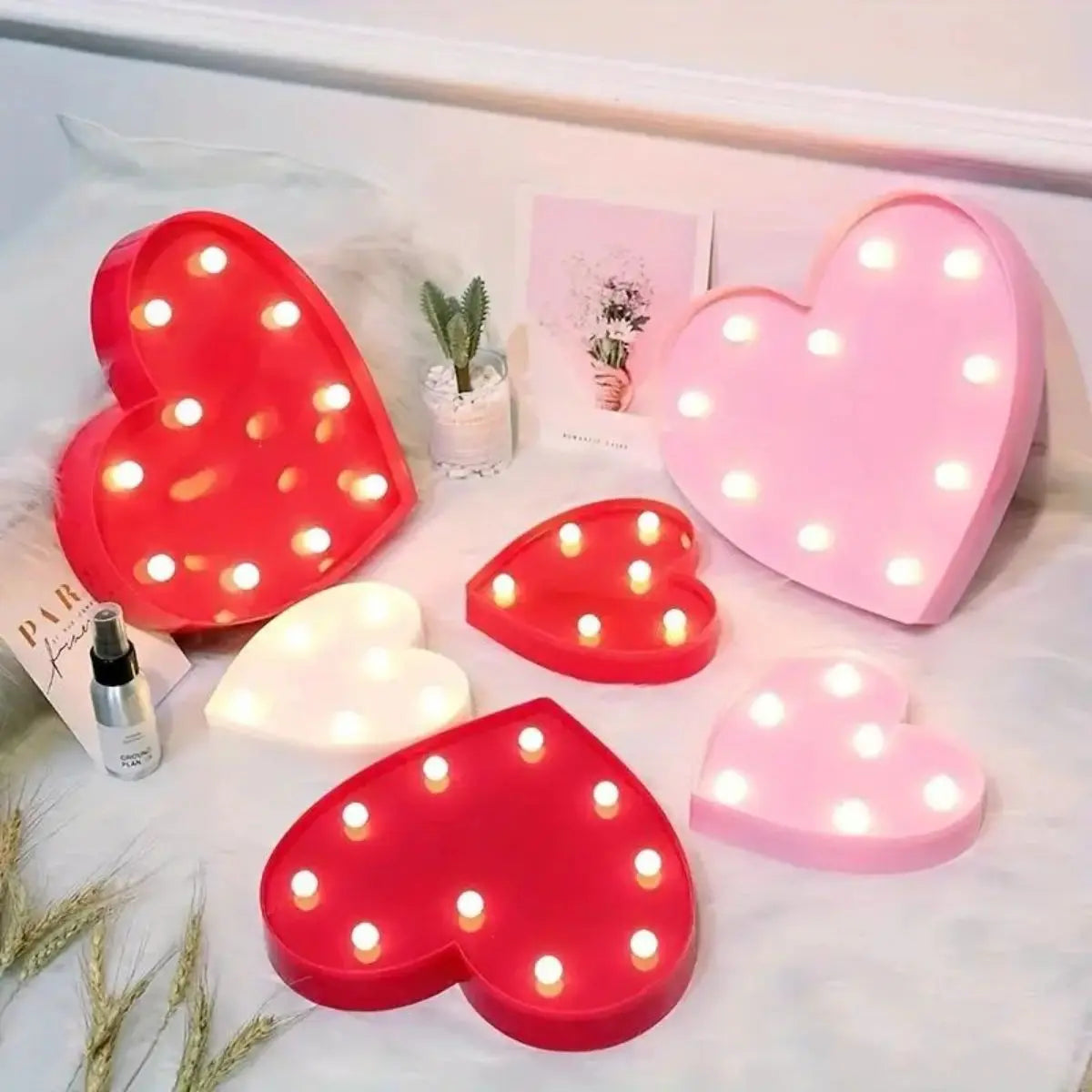 LED Letter Love Heart Lights Proposal Marriage Romantic Confession Zpaxo
